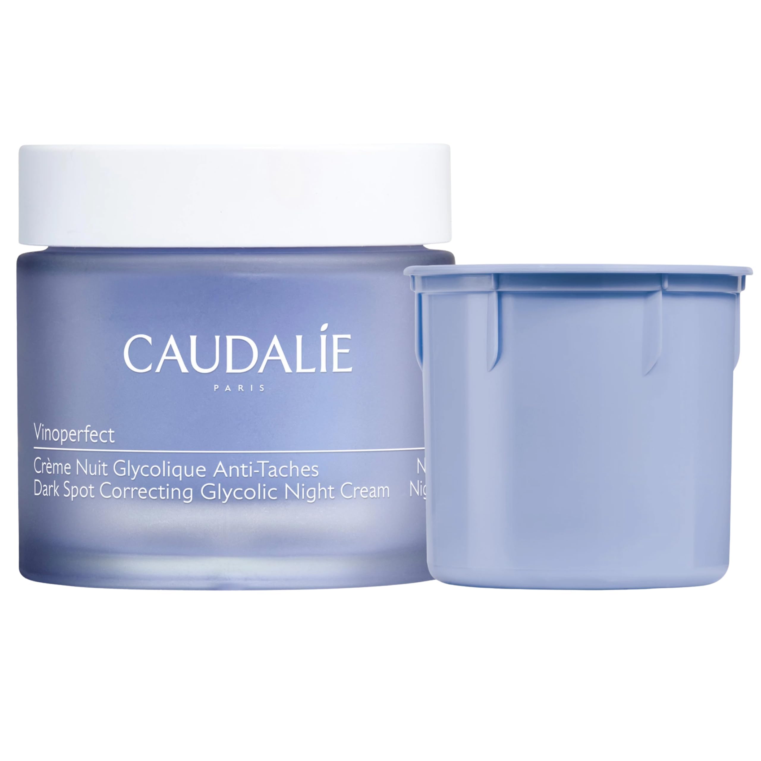Caudalie Vinoperfect - Crema de noche glicólico correctora de manchas oscuras, recambio de 50 ml
