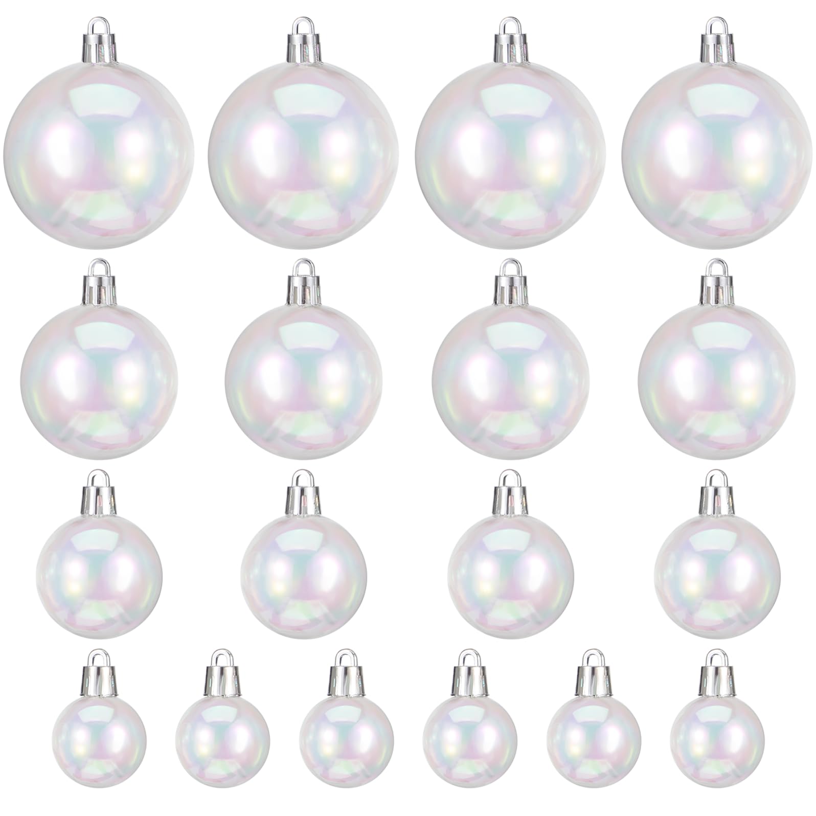 STOBOK 18 Piezas Bolas De Navidad Bola De Adornos Navideños Transparentes Adornos Claros Bola De Plástico Transparente Bolas De Adornos Navideños Largo El Plastico Pastel Bola De Cristal