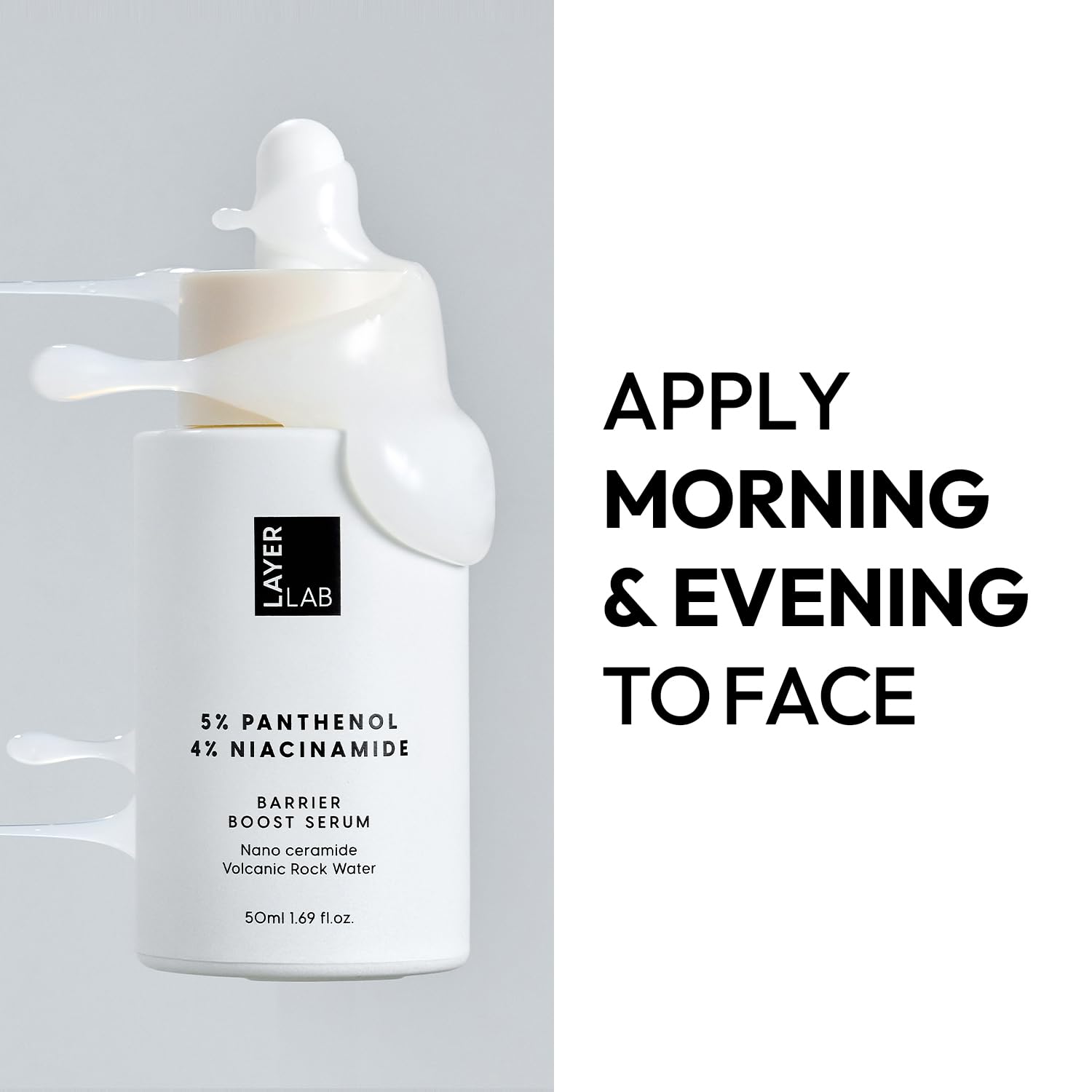 LAYERLAB Barrier Boost Serum, Panthenol Niacinamide Face Serum, 1.69 fl oz