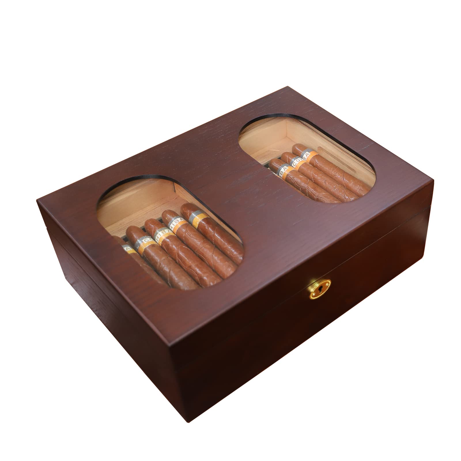 Buy Humidor Cigar Box,Acanyewit Solid Cedar Wood Cigars Humidor with
