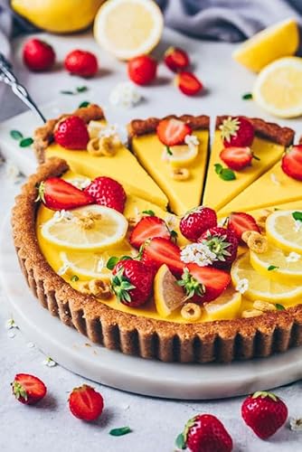 MGE - Stampo Antiaderente per Quiche e Torte con Base Rimovibile - Teglia da Forno per Crostata e Quiche Bordo Scanalato - 22 cm
