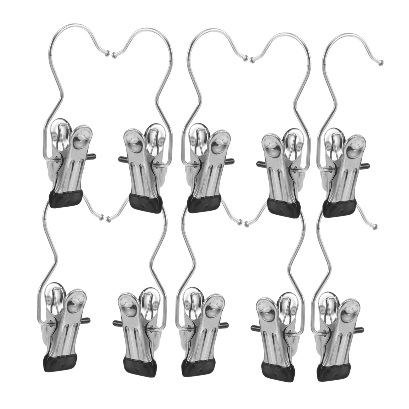 Molletta per Abiti in Acciaio Inox 80 Pezzi Argento | Clip per Grucce, Organizer per Armadi, Resistente All'usura, Salvaspazio