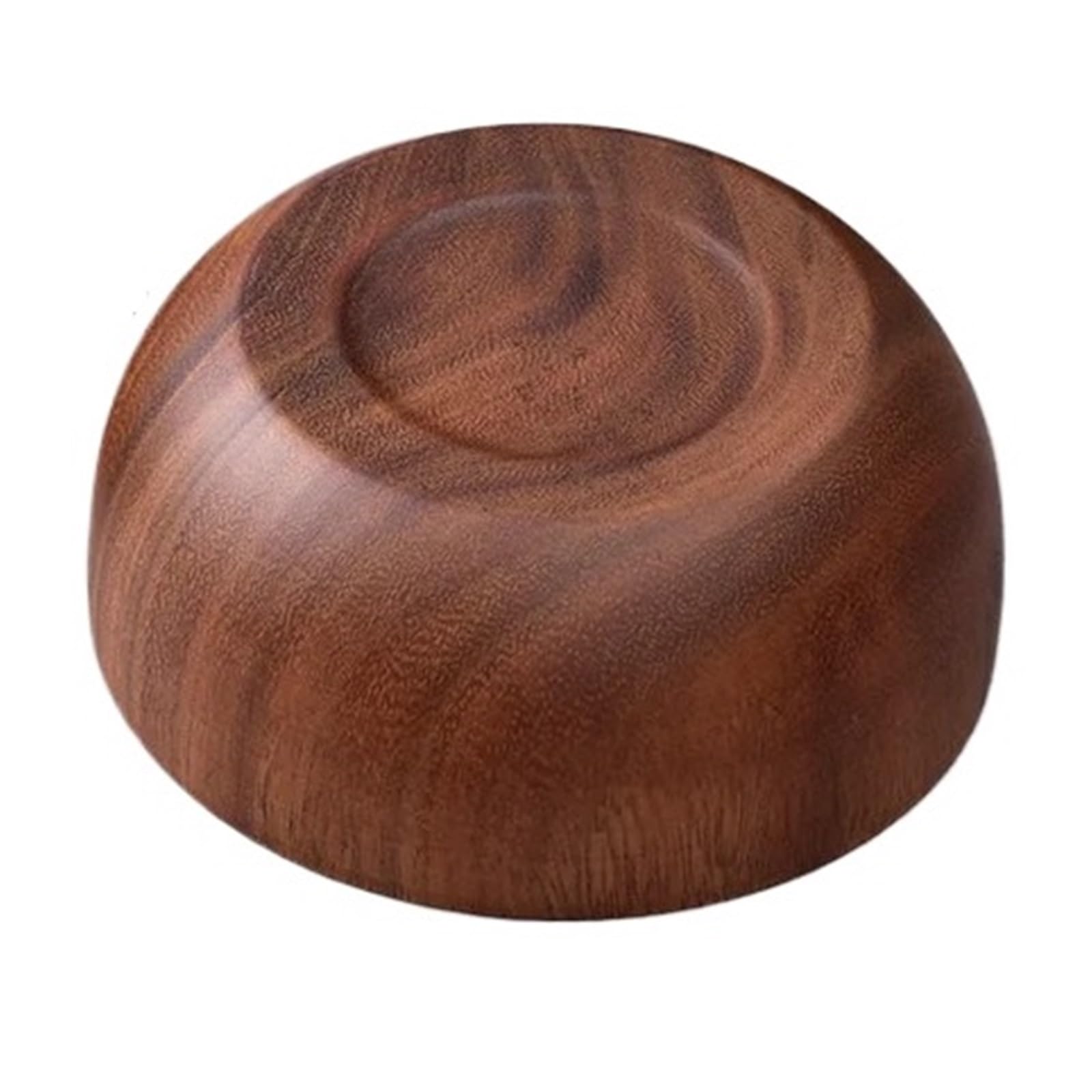 Ensaladera de Madera Natural Hecha a Mano – Cuenco Sopa Redondo Grande clásico, Platos Comedor, Utensilios Cocina(18x7.5cm)
