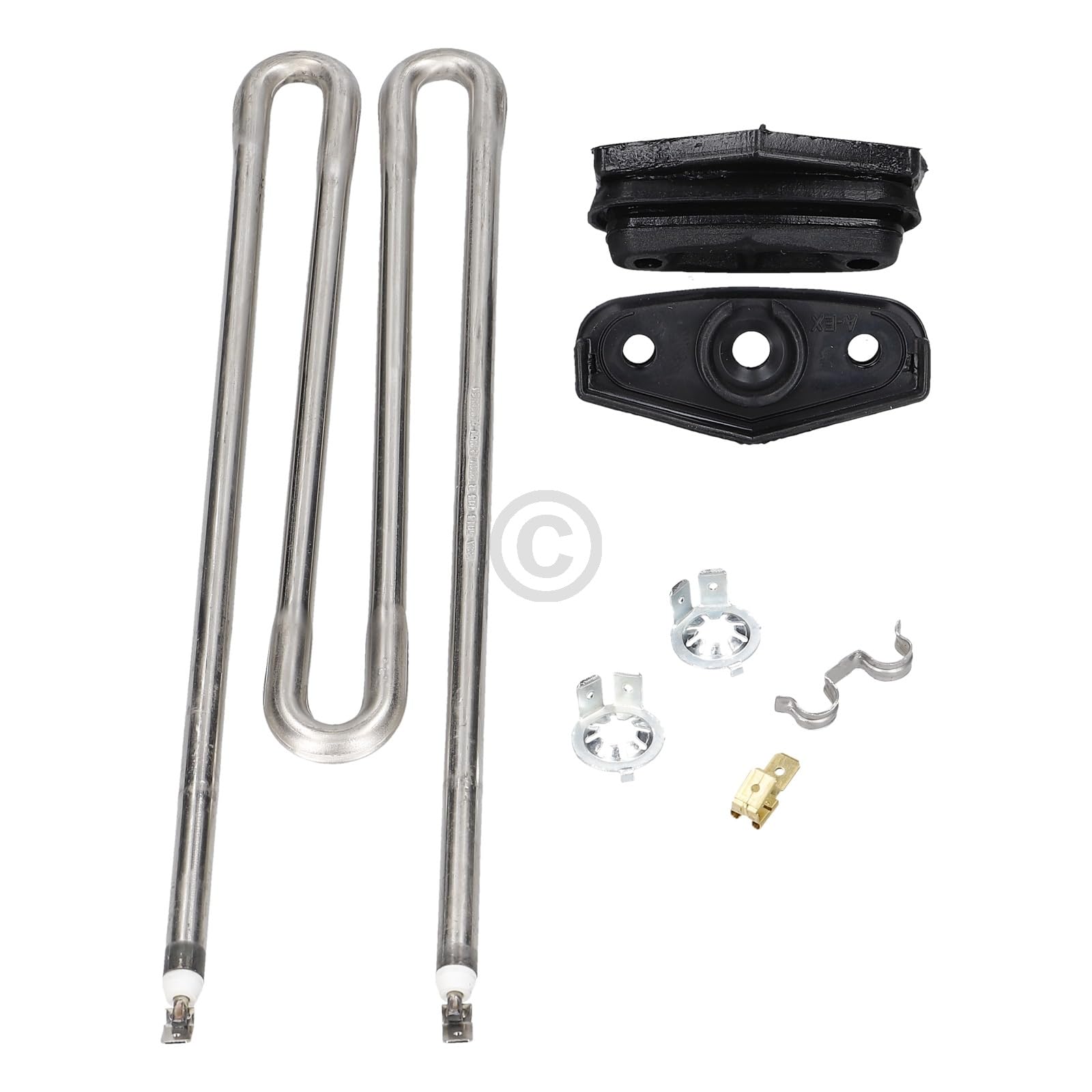 Europart 10020943 Heizelement Waschmaschinenheizstab Rohrheizkörper Rohrheizung Heizelement Heizung 2100W Waschmaschine passend wie Miele 6260482 6260481 6260480