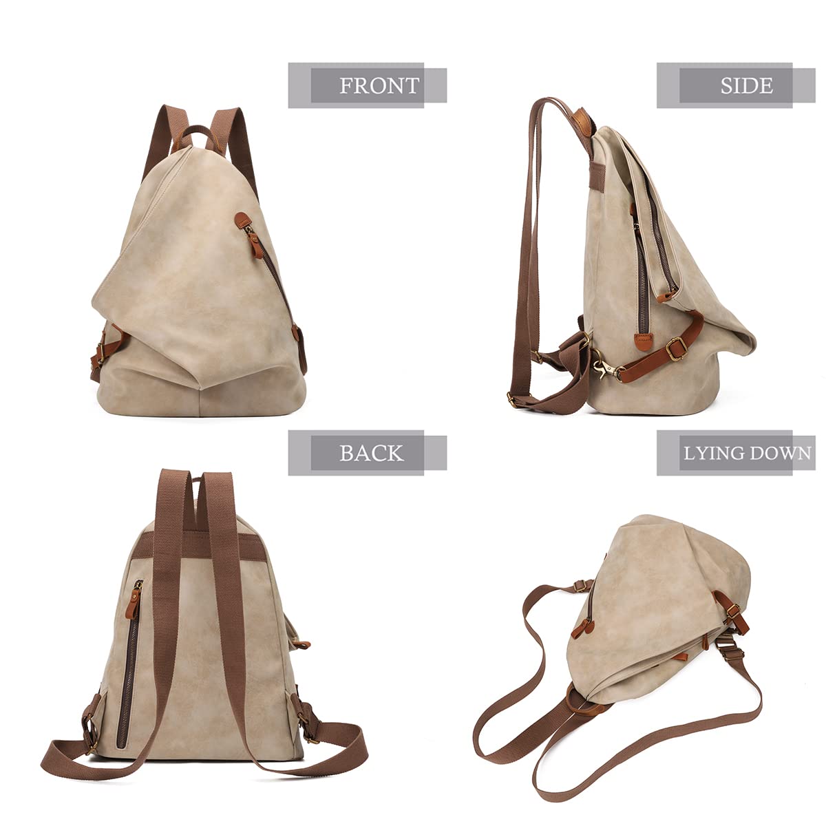 Zaino vintage in tela - Zaino da viaggio grande casual Zaino da viaggio all'aperto Zaini da trekking Borsa a tracolla per uomo Donna