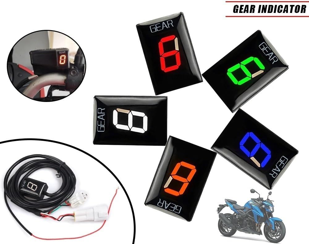 Gear Display Meter for Su&zuki GSX-S750 GSX-S1000 GSXS750 GSX-S 750 GSXS 1000 Motorcycle Gear Indicator ECU Speed Gear Display Meter Motorcycle Gear Indicator