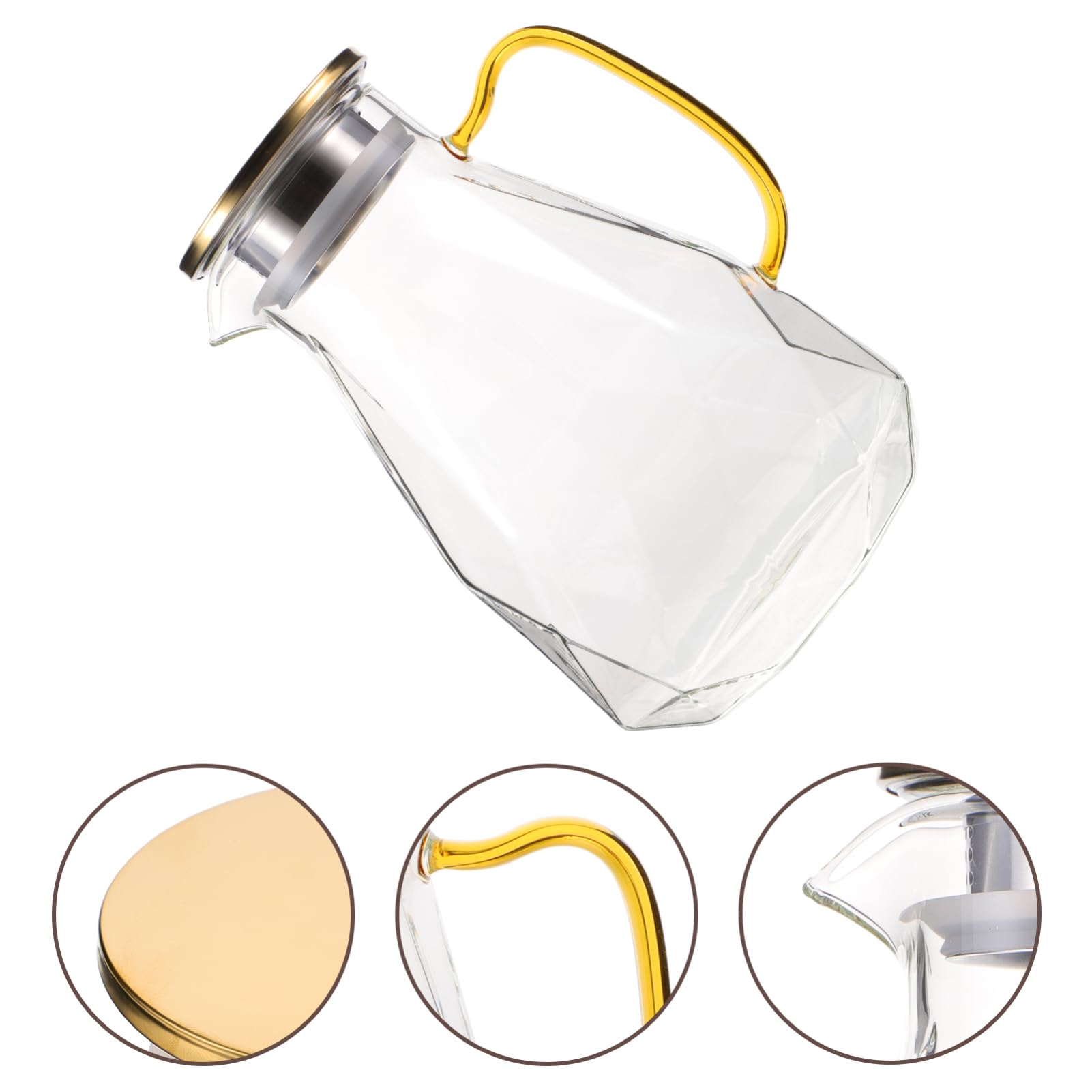 Jarra de Agua Diamante 2200ml de Acero Inoxidable para Hotel | Capacidad Amplia, Incluye Cepillo de Limpieza, Uso para Preparación de Té