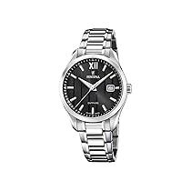 Festina SWISS MADE Orologio Uomo Analogico Acciaio 316L Argento – Quarzo Data – Vetro Zaffiro Resistente – Impermeabile 5 ATM – F20026, 4 Classic Steel