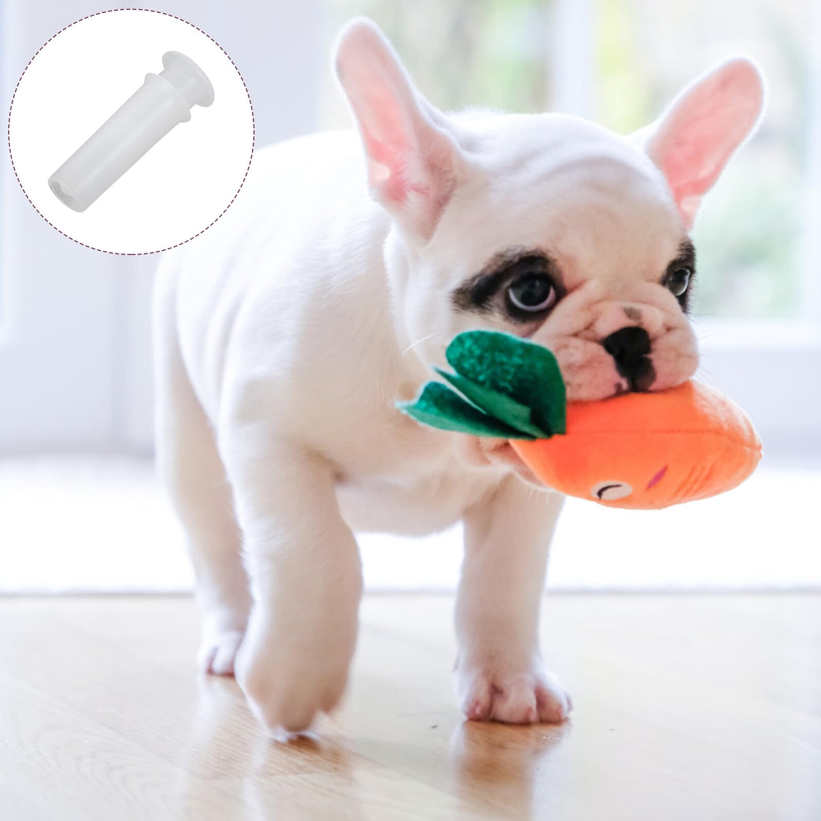 Squeaker per Giocattoli 100 Pezzi Plastico Bianco Inserto | Rumore Chiaro e Forte, Accessori Inseribili per Toy, Formato 2, 9cm, Set da 100