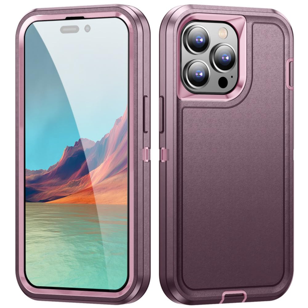 Coque armure iPhone 13 Pro Max rose pour activités extérieures et sport