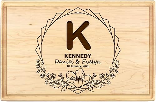 Miniatura 2 de Tabla de cortar personalizada de 17 x 11. Hecha en Estados Unidos. Tabla de cortar. Personaliza tu propia tabla de cortar con envoltura de regalo.