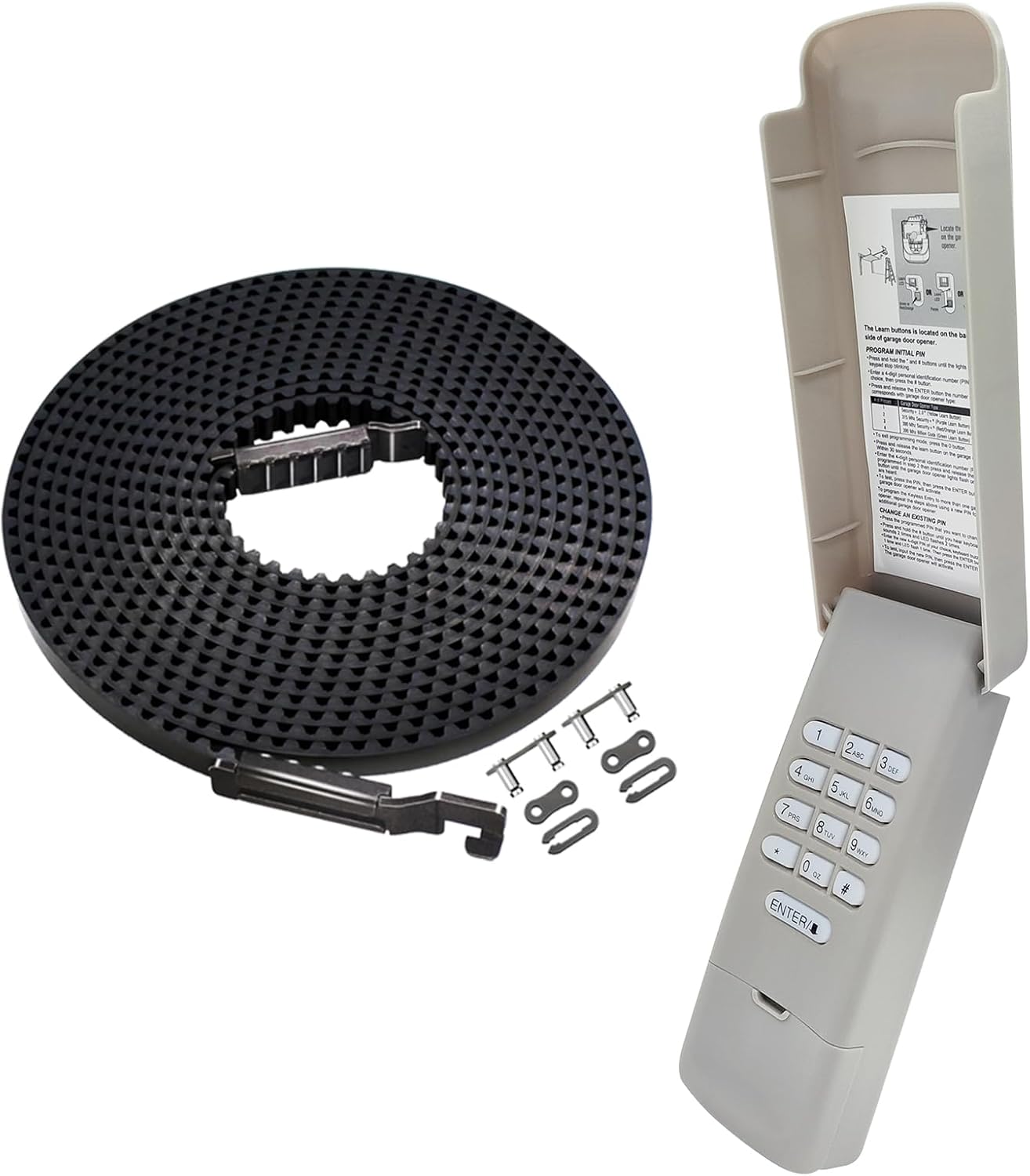 41A5250 Garage Door Drive Belt and Keypad Works for Liftmaster Chamberlain Craftsman Garage Door Opener -Binding Commodities