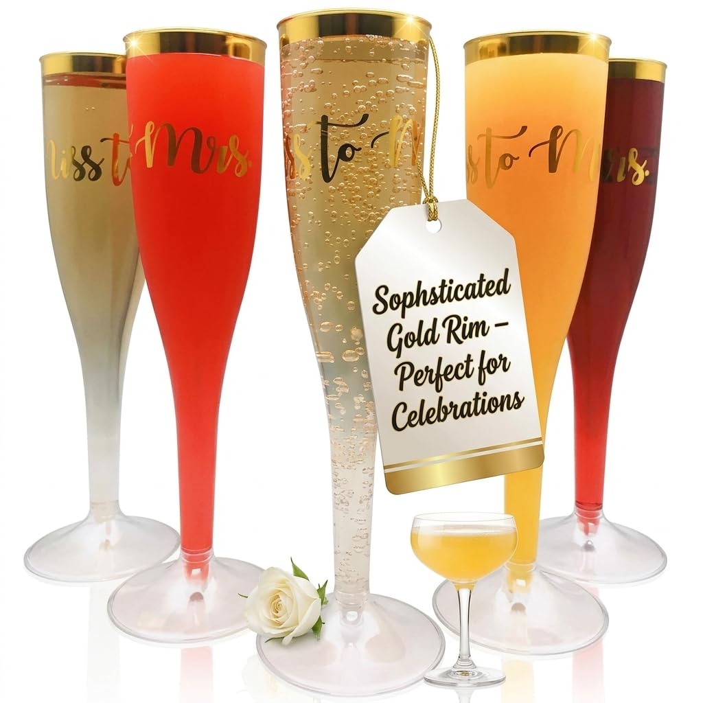 Copas de champán para tostar, 30 unidades, color dorado