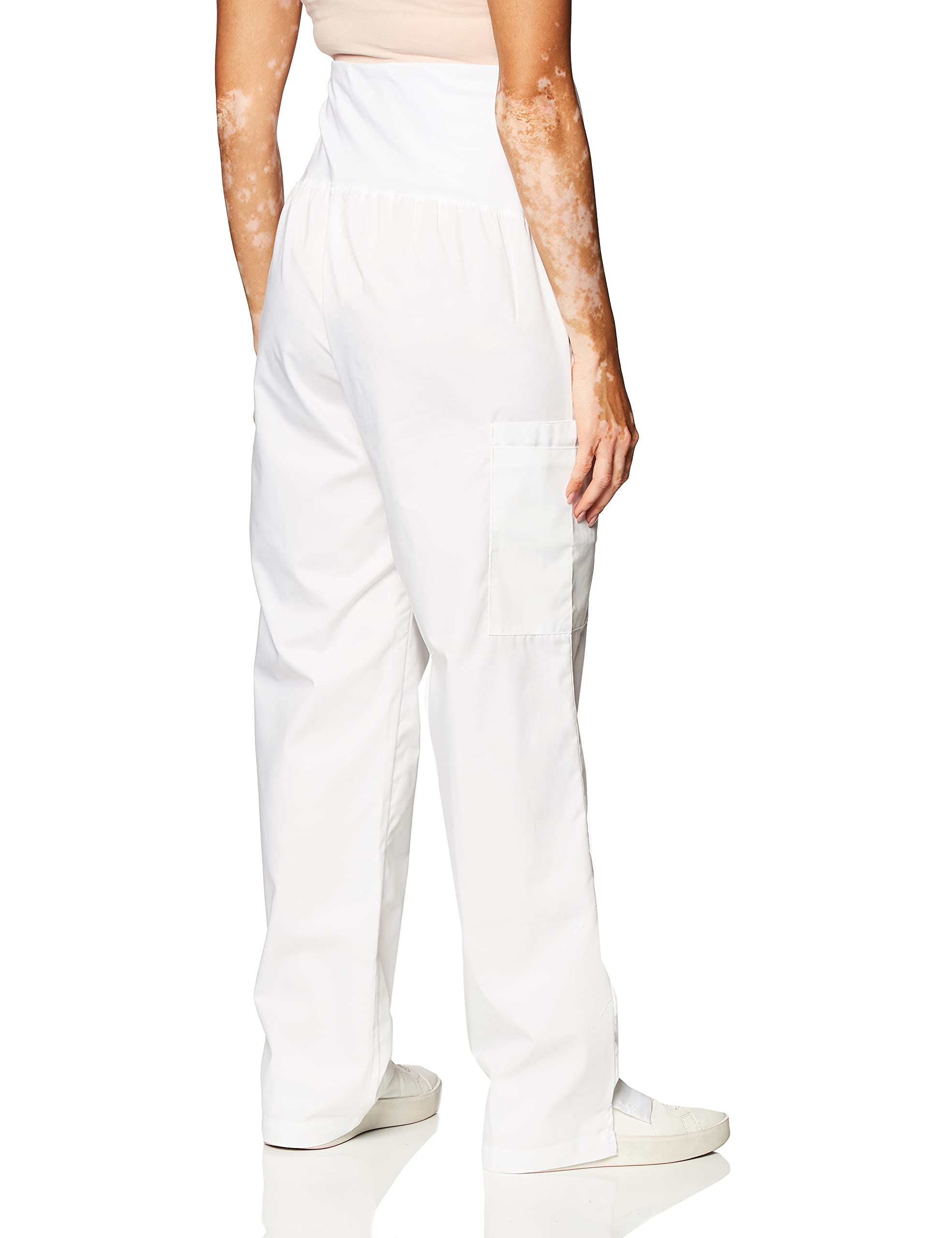 WonderWink Pantalón de maternidad Wonderwork para mujer, Blanco, Medium