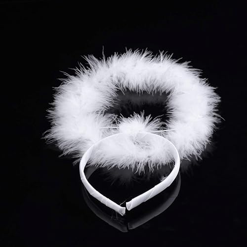 Miniatura 4 de Lurrose 3 diademas de ángel blancas con halo para Halloween, disfraz de ángel, banda para el pelo, para Halloween, Navidad, carnaval