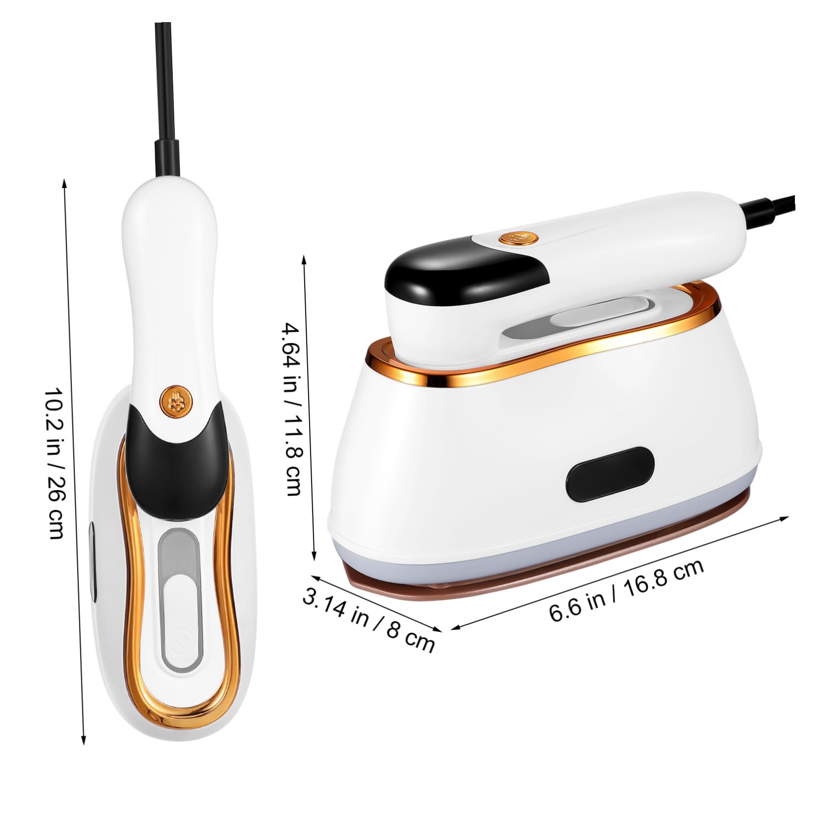 Cabilock Máquina De Planchar De Mano Plegable De Ropa Vapor Portátil Abs White