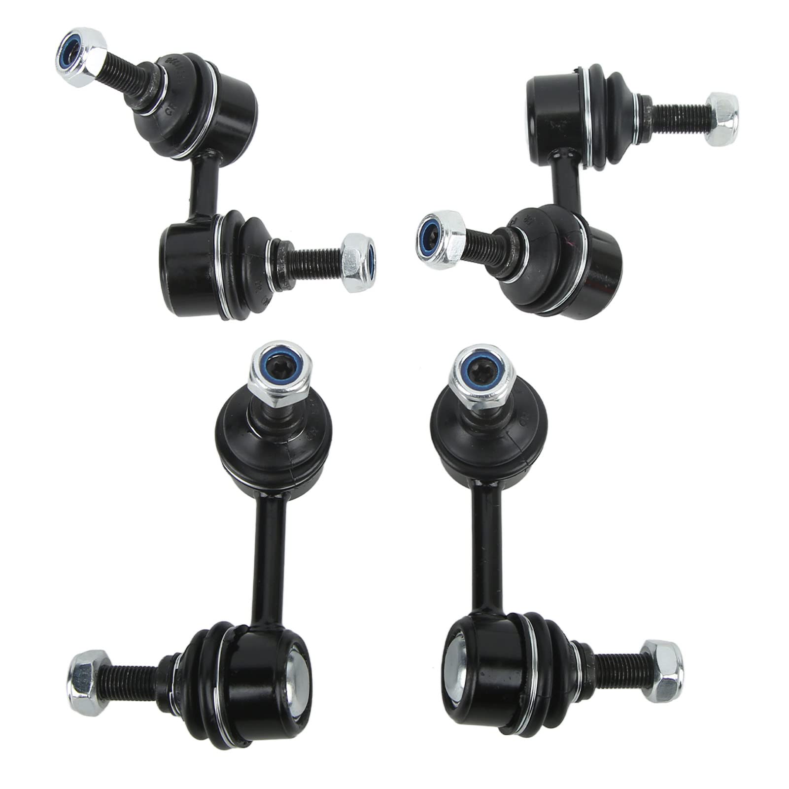 4 Piezas Barra Estabilizadora K90452 K90453 K90454 K90455 para EL 2001-2005 Enlace Metalico Suspensión Delantera Reduce Ruidos y Mejora Estabilidad