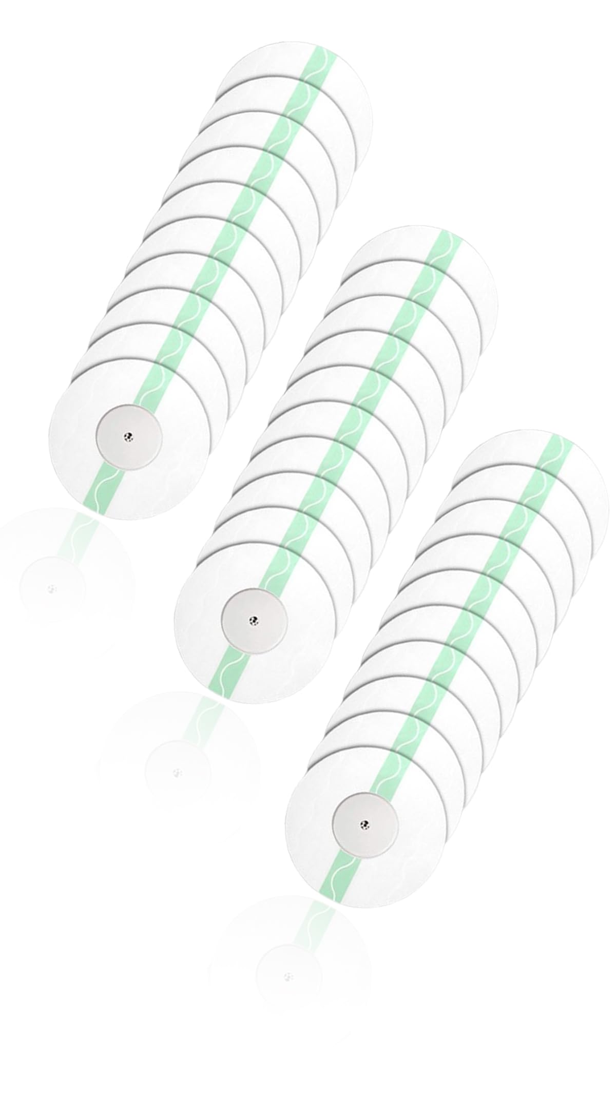 Sweet seven G7 Adhesive Patches - Pack of 30, CGM Waterproof Pre-Cut Tape, Round Green Design (30pcs,Diameter: 7cm)