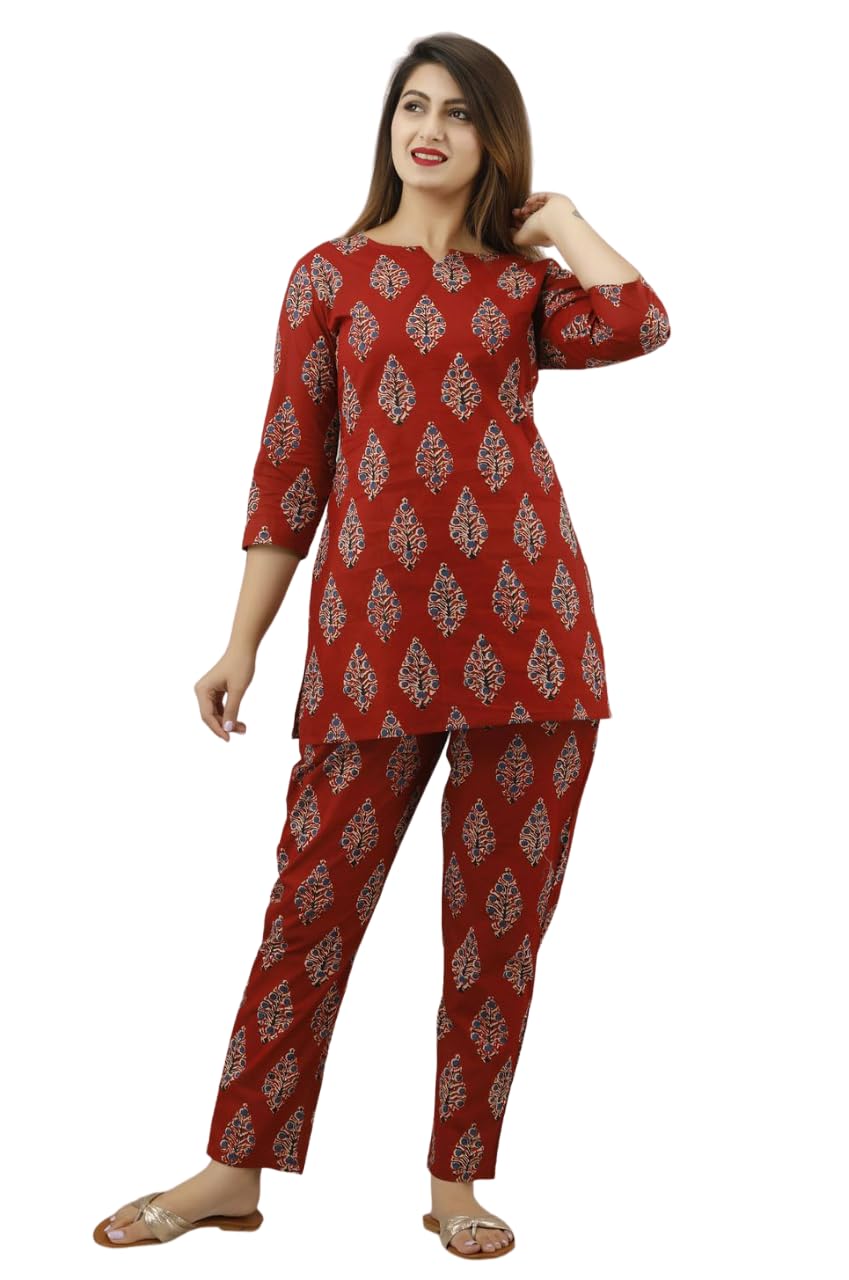 omsharda Women's Printed Night Suit Top & Pyjama Set-picture-13