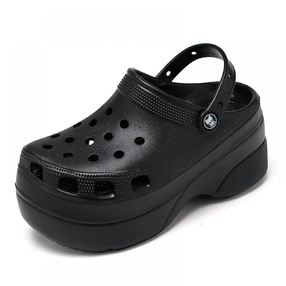 WEDFGXWEDFGX Summer Green Platform High Heels Sandals Non-Slip Wedges Shoes For Women 10 Cm Increase Fashion Garden Shoes