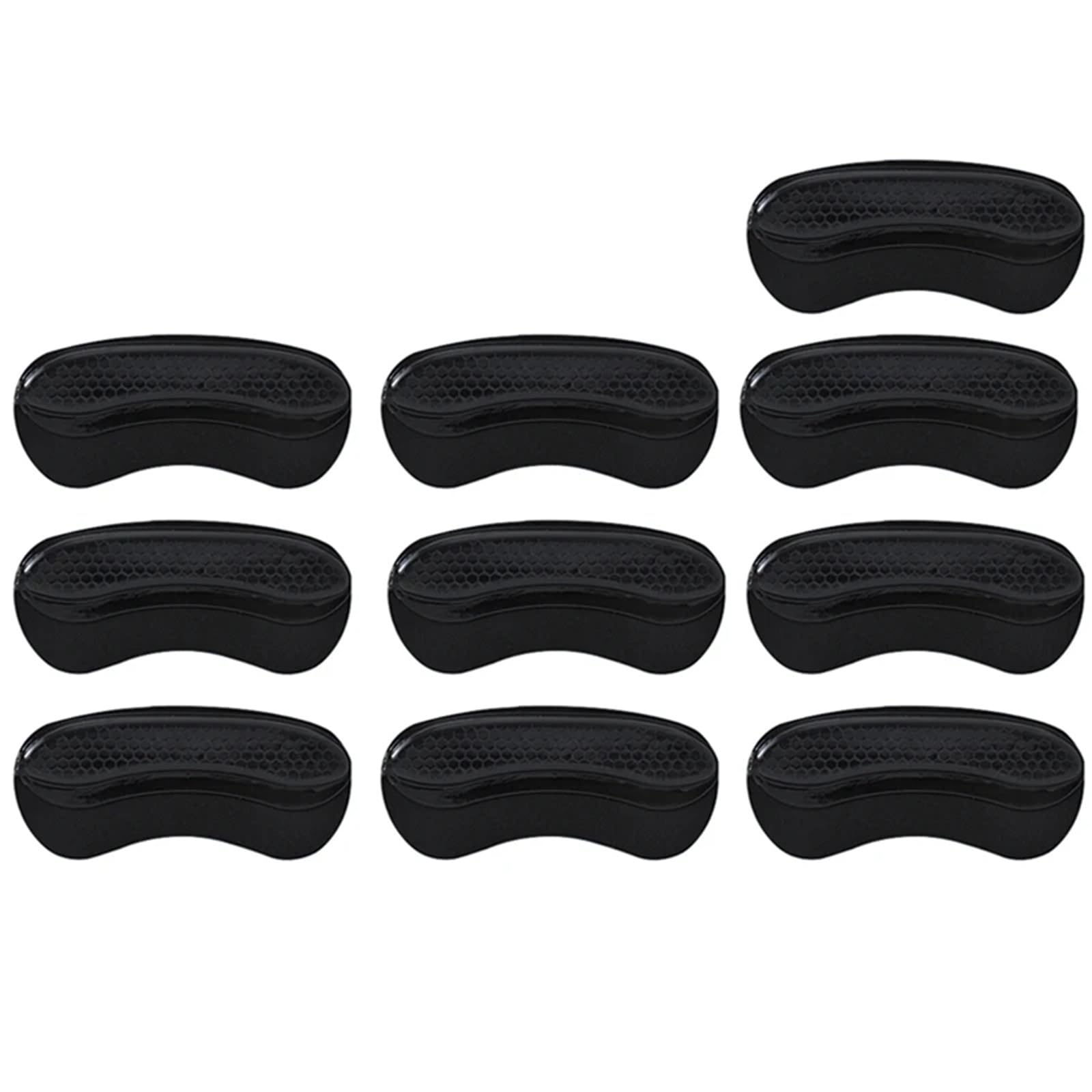 Silikon-Fersenaufkleber, Fersenschutz, Einlegesohlen, Größe anpassen, selbstklebende, rutschfeste Schuhpolster, Schmerzlinderung, Fußpflege-Einsatz(Black-10Pcs)