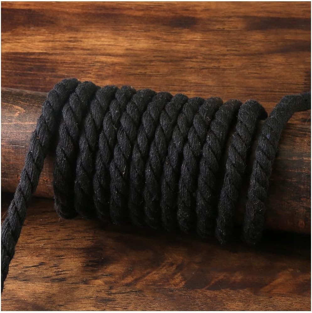 6mm 8mm Cotton Rope String Natural Thick Macrame Cord durable Cotton Rope for Craft, Gardening, Wrapping, Decoration Cotton Rope 20-100m (Color : 8mm, Size : 100m)