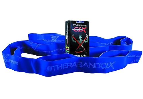 THERABAND CLX Resistance Band with Loops, Fitness Band for Home Exercise and Workouts, Portable Gym Equipment, Best Gift for Athletes, Individual 5