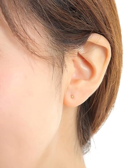 ご購入の前にです。 K18ボールピアス大小2セットまとめ売り K18 ピアス ボール 2mm 丸玉 18金 18k スタッドピアス K18YG