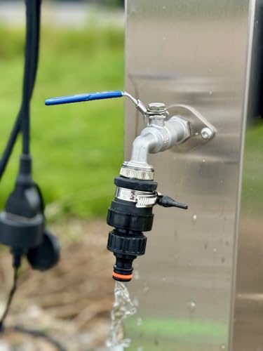 STYYL Wasserdiebe-Set 4-teilig universal Anschluss Adapter Set für Wasserhahn verstellbarer für Wasserhähne ohne Gewinde Hahnanschluss Innen und Außen ideal für Camper Wohnmobil Caravan