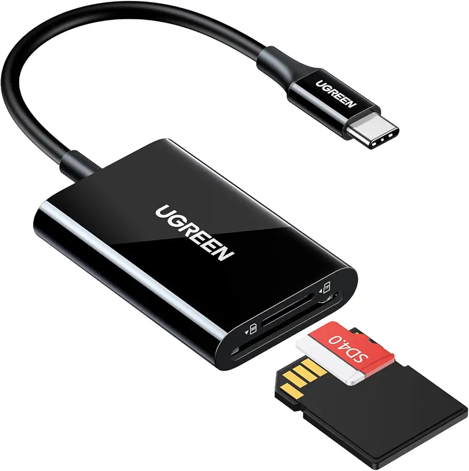 UGREEN Leitor de cartão SD USB C, adaptador de leitor de cartão micro SD tipo C de alta velocidade de 170 MB/s compatível com iPhone 15 Pro Max, iPad Pro, MacBook Pro/Air, Samsung Galaxy, Android