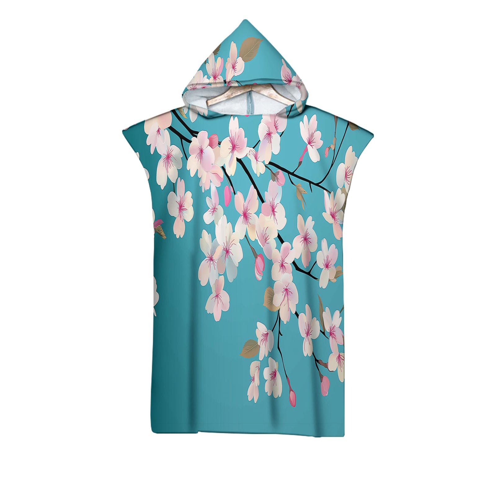 Peignoir à langer en microfibre à imprimé floral de fleurs roses pour adulte