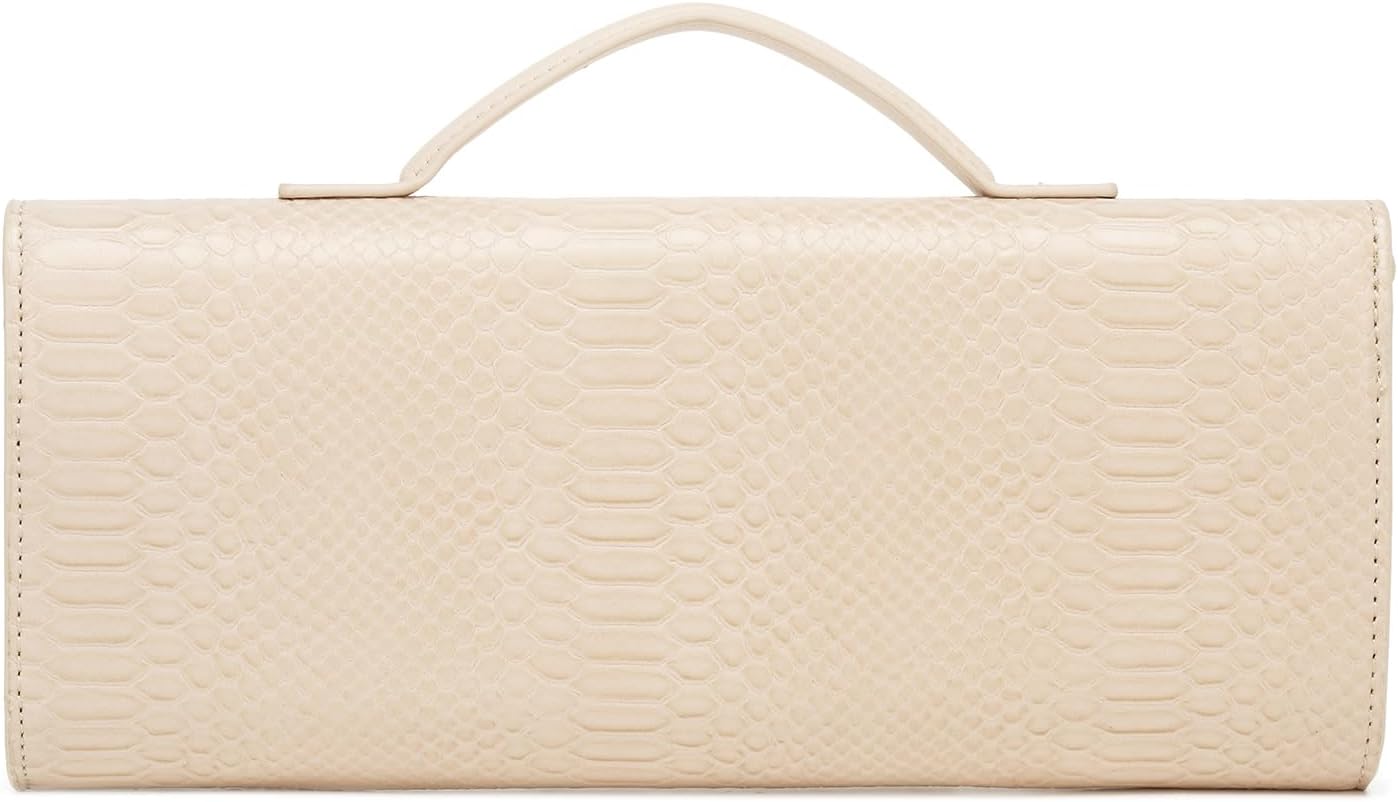 Womens Fashion Leather Clutch Bag Crocodile Print Evening Handbag Crossbody Tote Bag - Image 7