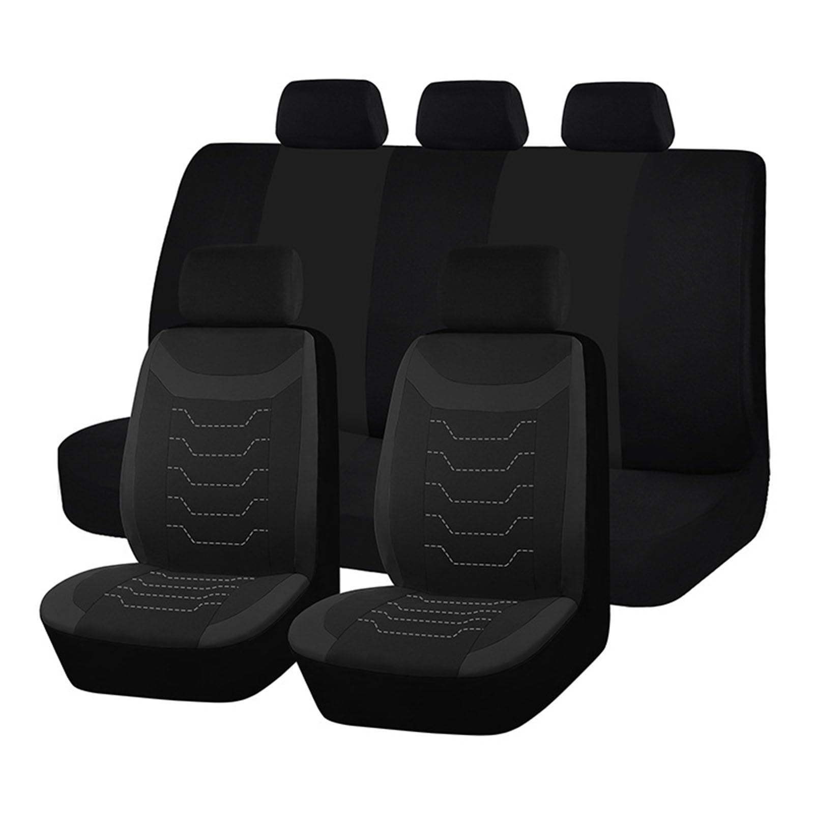 Car Seat Cover Full Seats for Ford AA AB AC SF SB Anglia Prefect Zephyr Consul Taunus Ranger, Front and Rear Split Bench Protector, Airbag Compatible Breathable Fabric Cover for Auto Trucks SUV