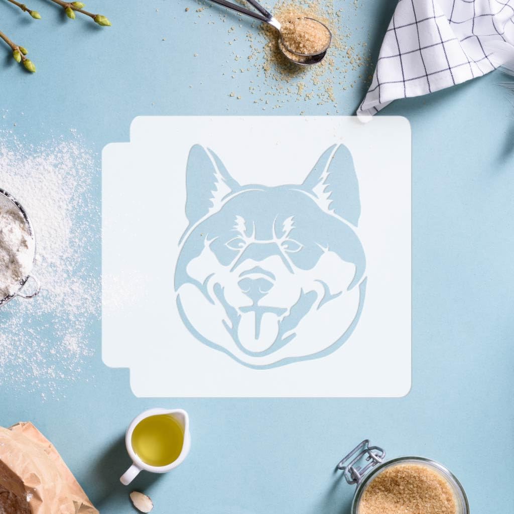 Shiba Inu Dog Head 783-D577 Stencil (18 inch)