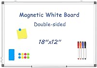 Vista 28 de WALGLASS Pizarra blanca magnética, 36 x 24 pulgadas, de doble cara, borrado en seco, pizarra blanca para pared, colgar o montar, horizontal
