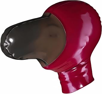 Latex Fully Enclosed Suffocation Hood Without zipper Headgear Mask