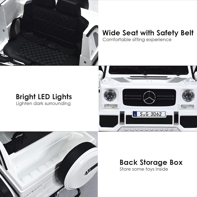 Auto Eléctrico Mercedes-Benz Maybach G650 con Control Remoto Blanco miniatura 9