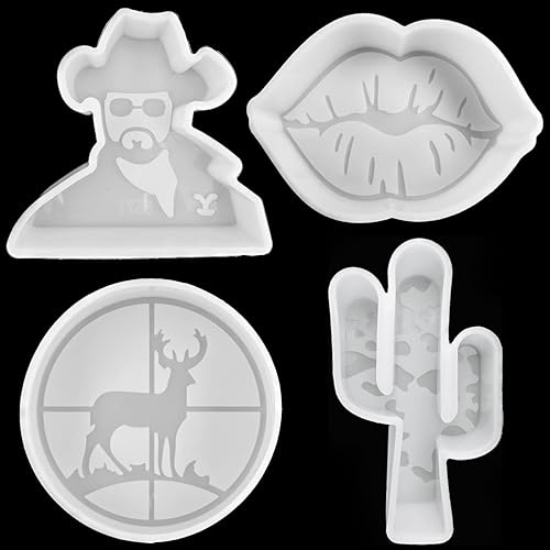 VONZK Freshie - Juego de 4 moldes de silicona para automóvil para cuentas aromáticas, moldes de freshies hechos a mano (labio sexy + alcance de