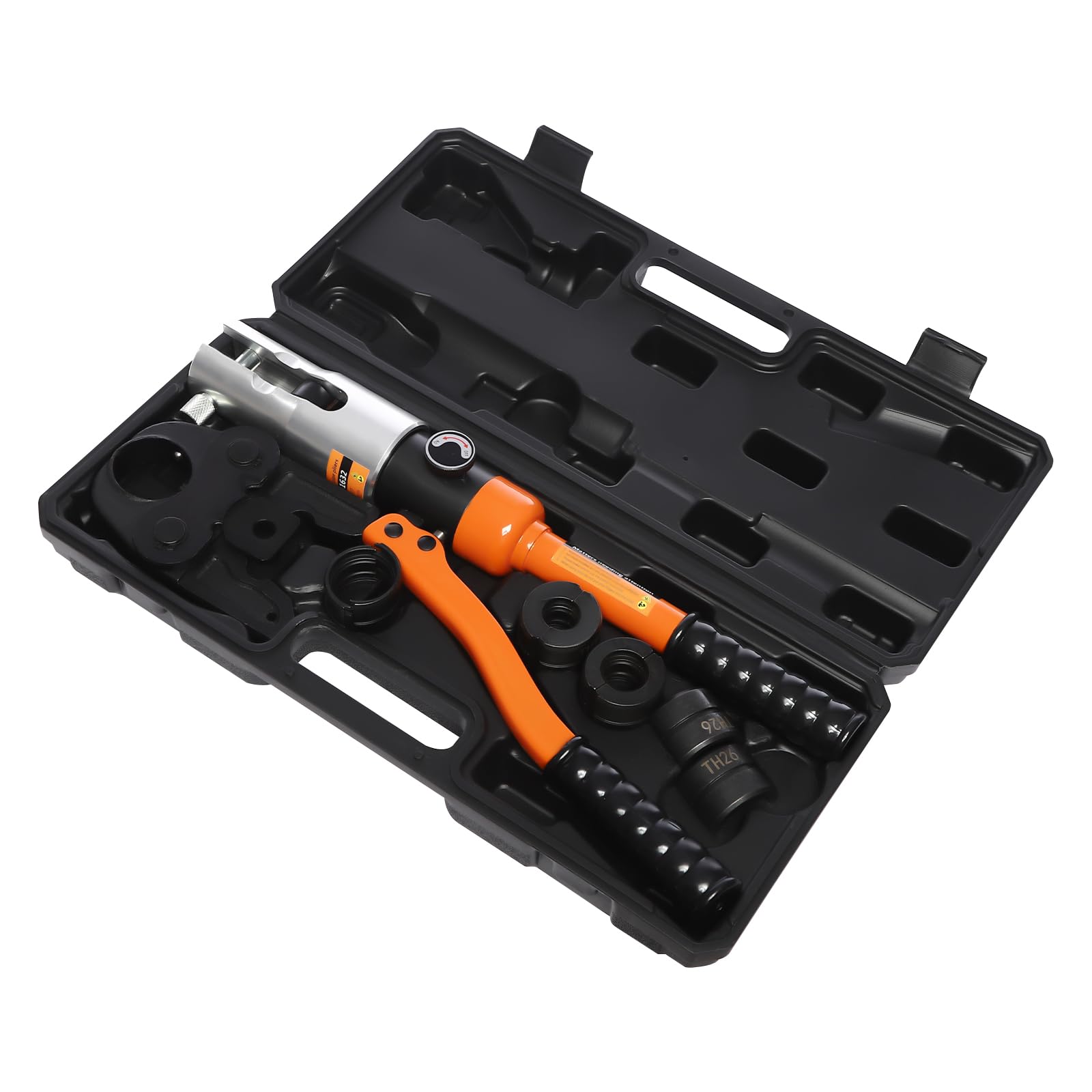 Pinza a pressa idraulica professionale, set di contorni TH (TH16-32), 10 tonnellate con testa girevole a 360°, per tubi in alluminio, PEX e PB