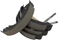 Vista 6 de TRQ Rotor de freno de disco delantero y trasero y pastillas de freno metálicas con kit de zapata y tambor con productos químicos compatibles