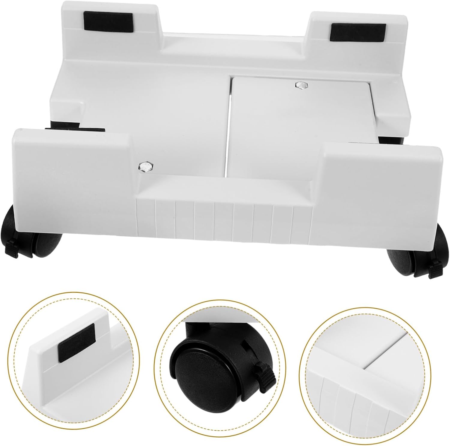 Computer Tower Stand under Desk Movable Cpu Stand Wheels Cart for Gaming