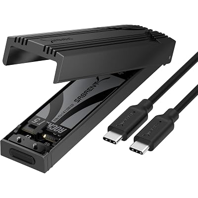 SABRENT USB C NVMe Enclosure & Reader, Tool-Free M.2 PCIe SSD Case for 2230-2280, 10Gbps USB 3.2 Gen 2 Adapter, Aluminum Cooling, External M.2 NVMe Drive Enclosure (EC-PNVO)