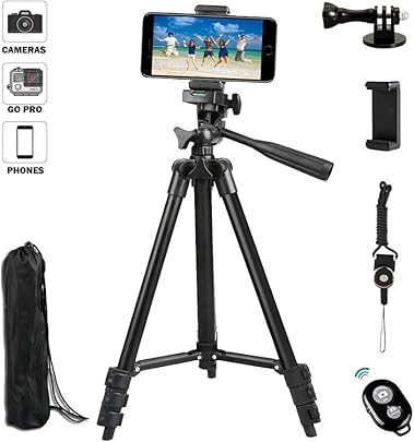 Adurei Aluminium Tr pied 102cm 42inch pour iPhone Gopro Appareil Photo DSLR avec Support pour Smartphone T l commande Bluetooth Adaptateur Gopro pour Photo Vid o Noir Adurei Aluminium Tr pied 102cm 42inch pour iPhone Gopro Appareil Photo DSLR avec Support pour Smartphone T l commande Bluetooth Adaptateur Gopro pour Photo Vid o Noir
