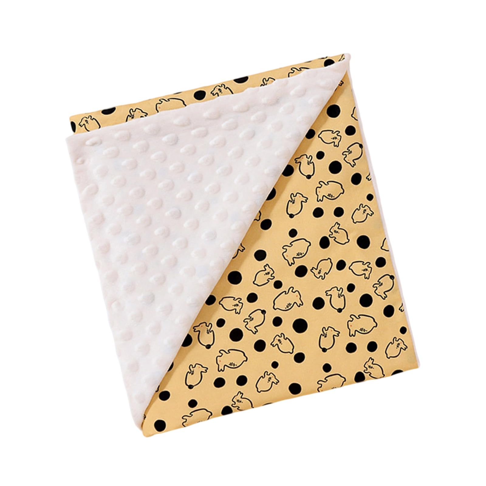 Xjdzineq Newborns Baby Blanket with Plush Dot, Bath Towel for Toddler Soft and Comfortable Swaddles Wrap with Dotted Backing Birth Girls