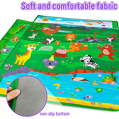 Teytoy 6 In 1 Baby Play Mat Thicker Baby Play Gym High Stable Baby Activity Mat Baby Toys 6 To 12 Months With Musical Plush Newborn Toys, Baby Mirror, Tummy Time Pillow For Sensory Skills Development #TOP3