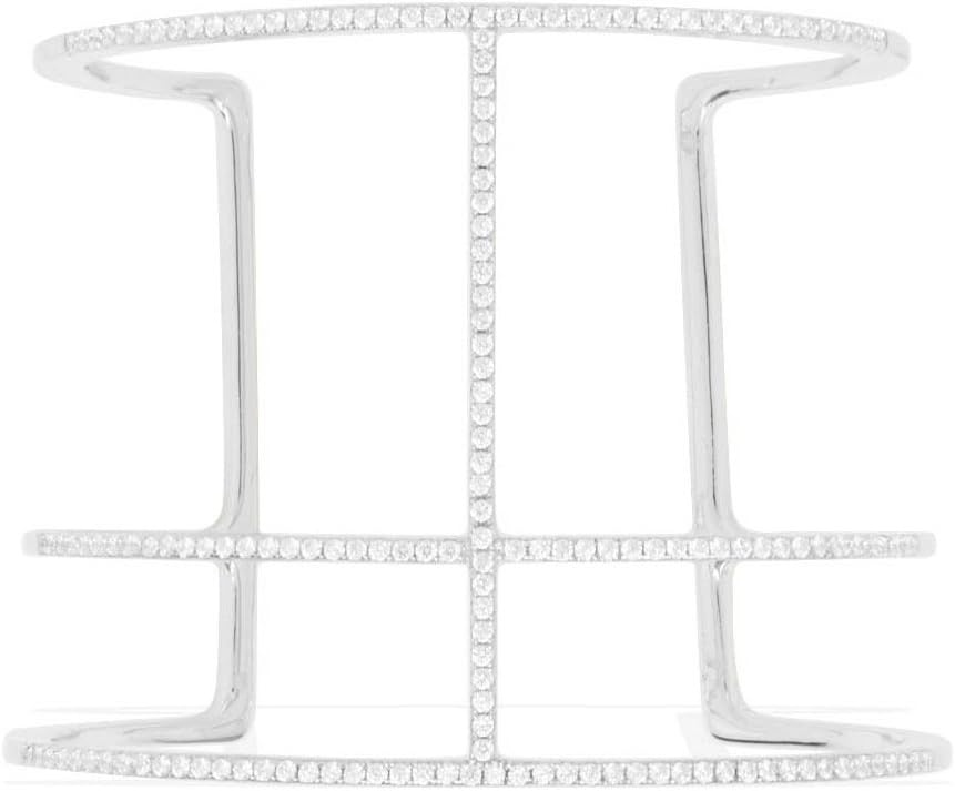 Ariane Prette Monaco Women's 925 Silver White Cubic Zirconia Square Cut – AB216 1OX/S