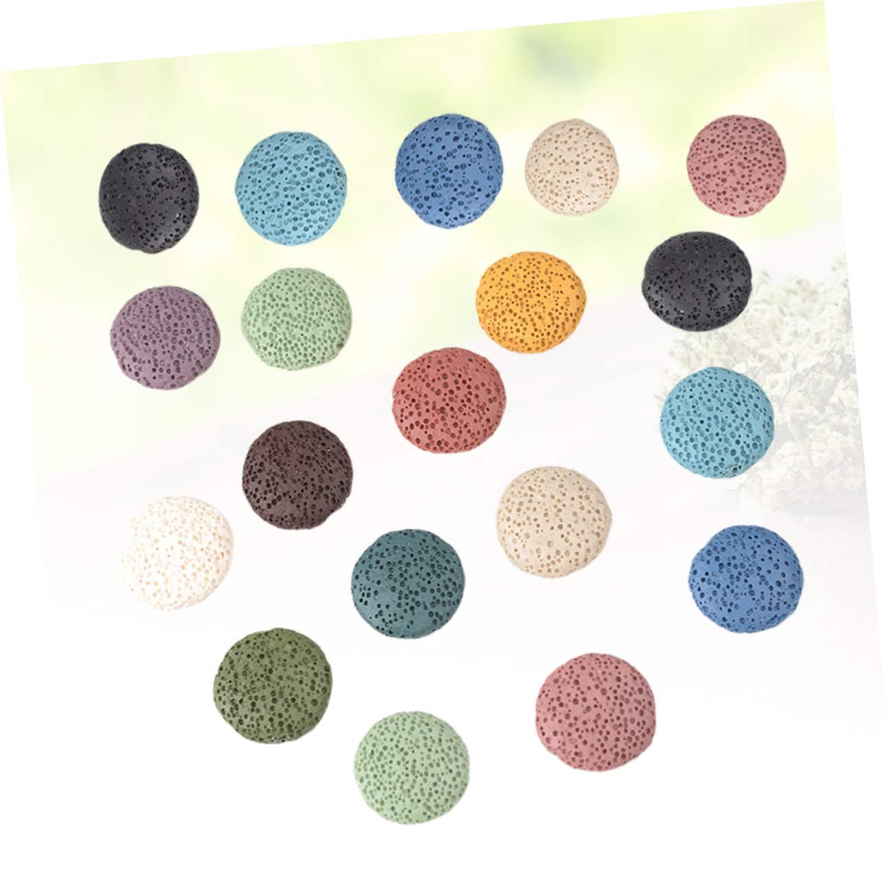 STOBOK 57pezzi Perline Colorate Pietra Vulcanica Per Creazioni Fai Da Te Pendenti Per Bracciali e Collane Di Charm Per Gioielli Unici
