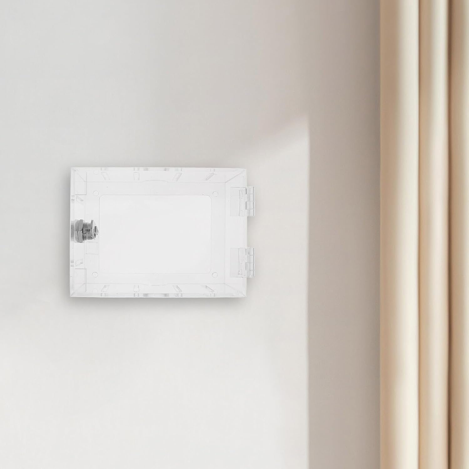 UKCOCO Acrylic Wall Thermostat Lock Box with Key Lockable Thermostat Shield for Home and Rental Use