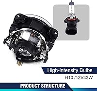 Vista 7 de PIT66 Luz antiniebla, compatible con Ford Mustang Cobra 2003-2004/Compatible con Ford Focus 2002-2004 (solo modelos SVT)/Compatible con Ford Escape