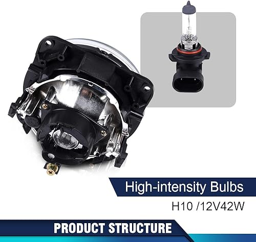 Miniatura 7 de PIT66 Luz antiniebla, compatible con Ford Mustang Cobra 2003-2004Compatible con Ford Focus 2002-2004 (solo modelos SVT)Compatible con Ford Escape